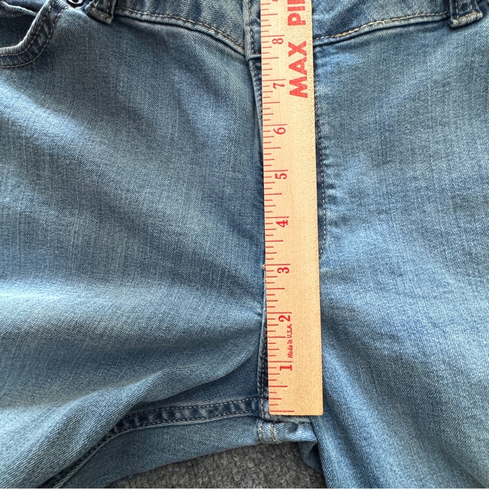 Wrangler Low Rise Straight Leg Jeans 13/14x34 Light Wash Western Stretch Denim - Picture 14 of 16